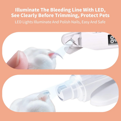 GlowTrim 3-in-1 LED Nail Clippers with Grinder for Cats & Dogs