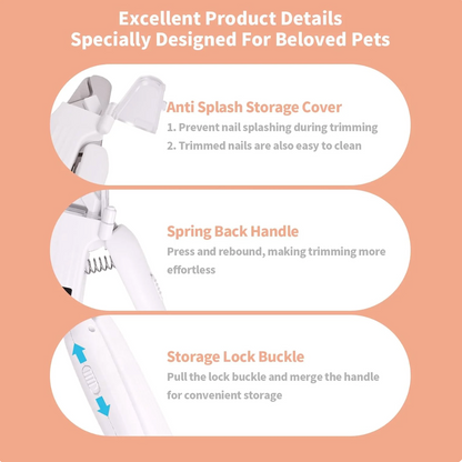 GlowTrim 3-in-1 LED Nail Clippers with Grinder for Cats & Dogs