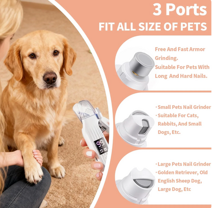 GlowTrim 3-in-1 LED Nail Clippers with Grinder for Cats & Dogs